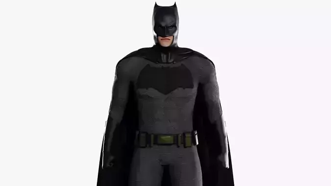 Batman V Superman Batman 3D Model Face and Body RIGGED