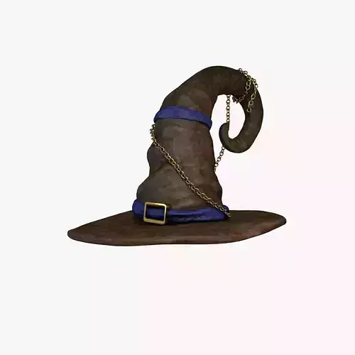 Wizard Hat Fantasy Witch Game Ready Low-poly 3D model