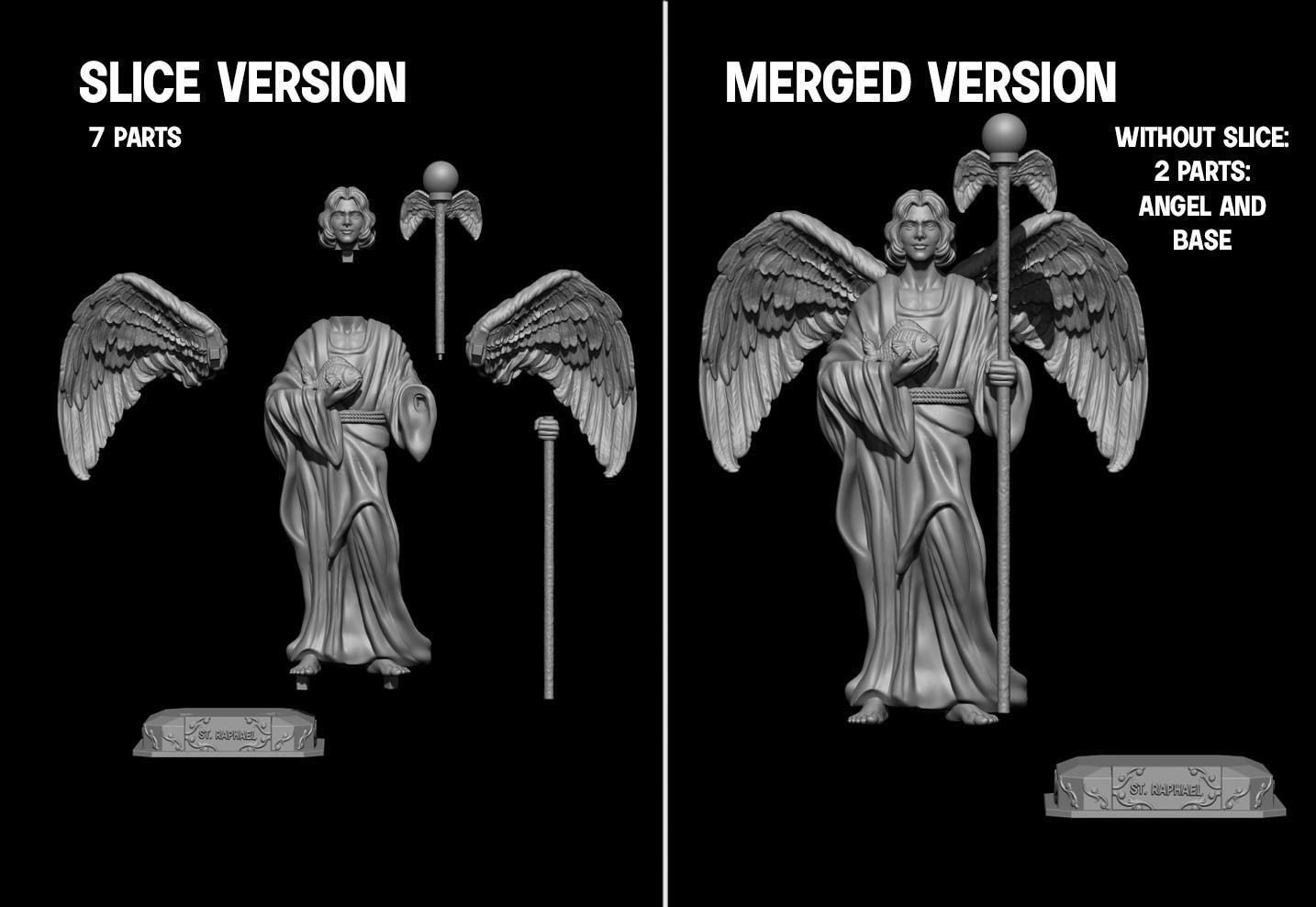 St Raphael Archangel 3D print model_1