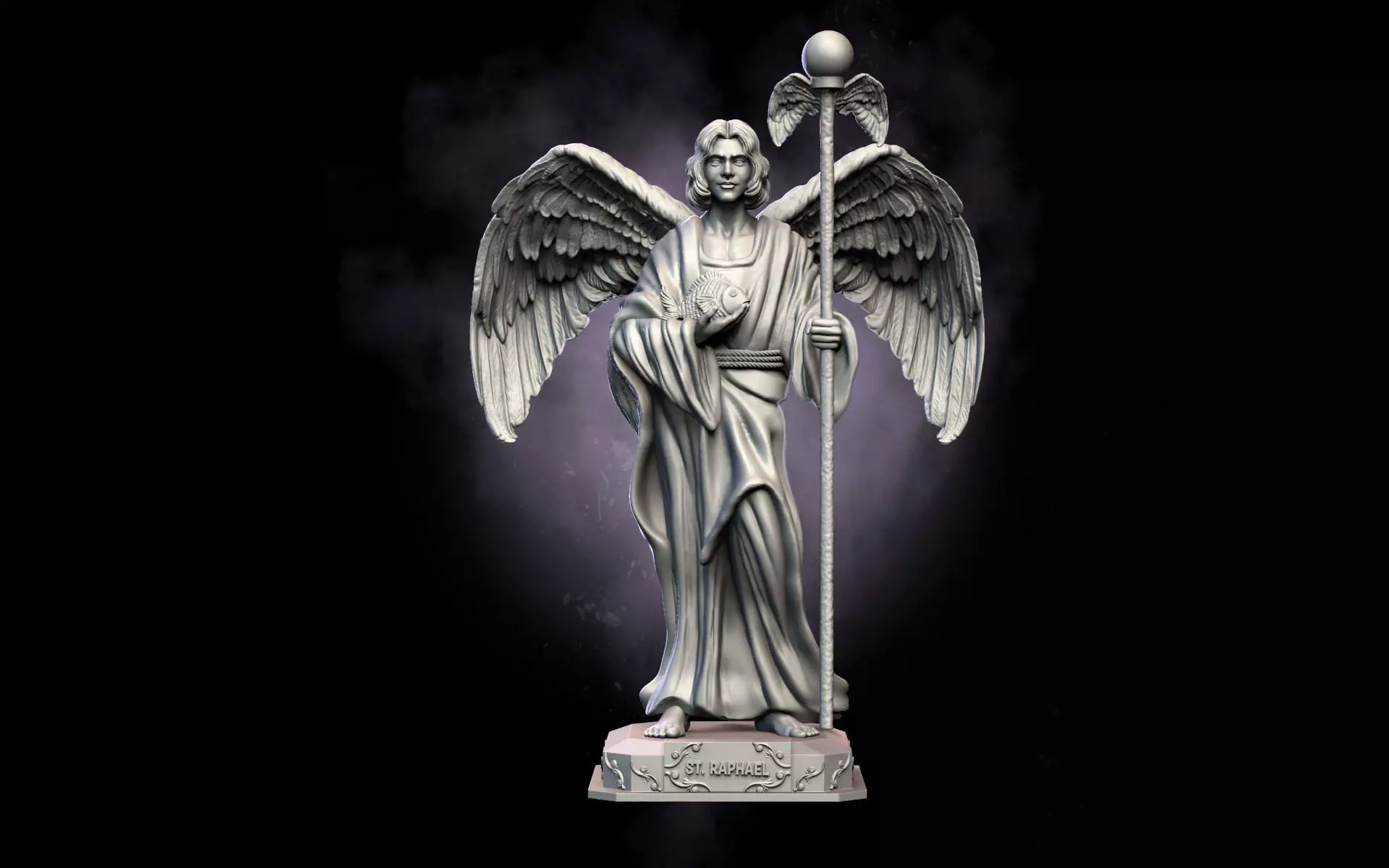 St Raphael Archangel 3D print model_0