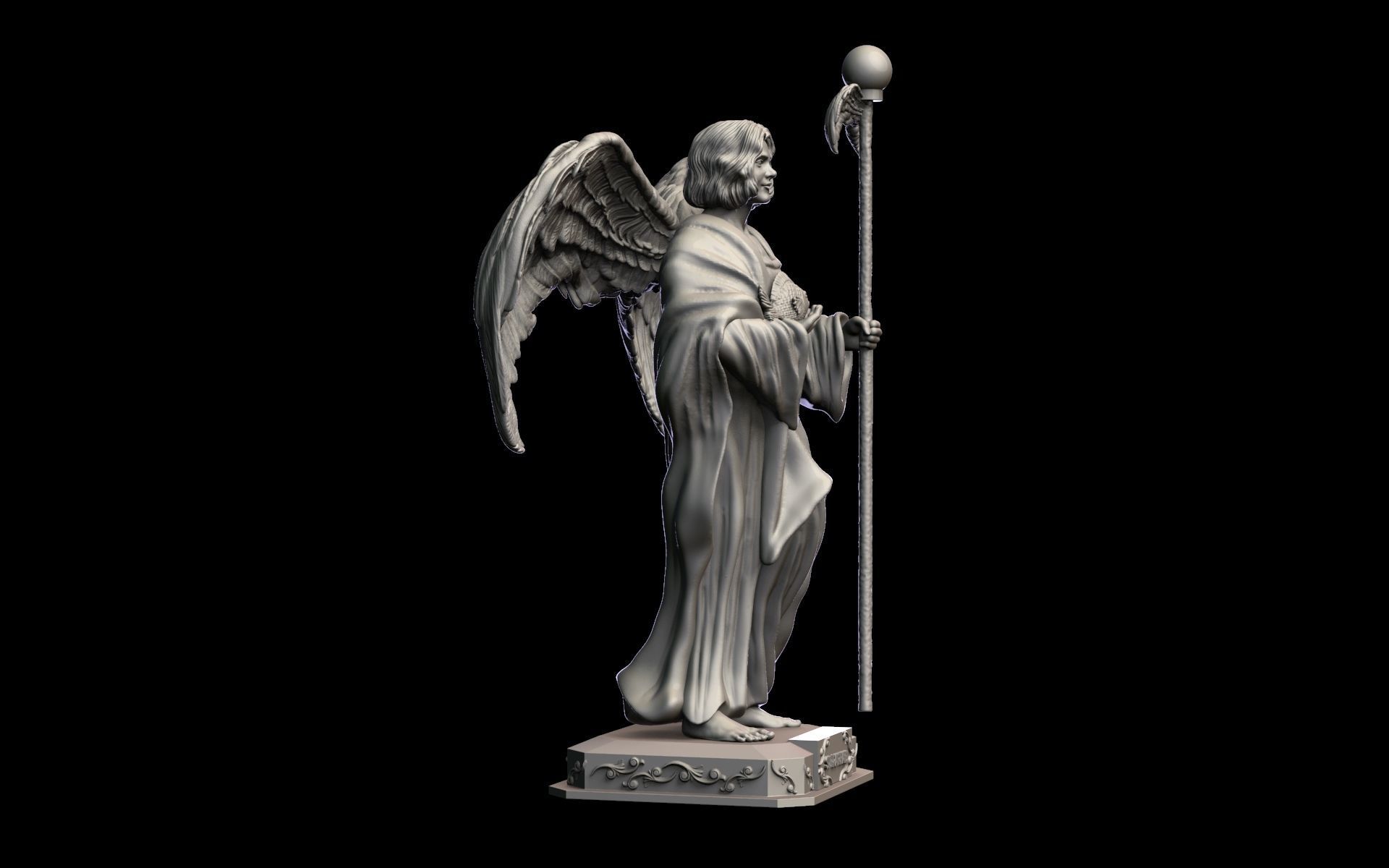 St Raphael Archangel 3D print model_5