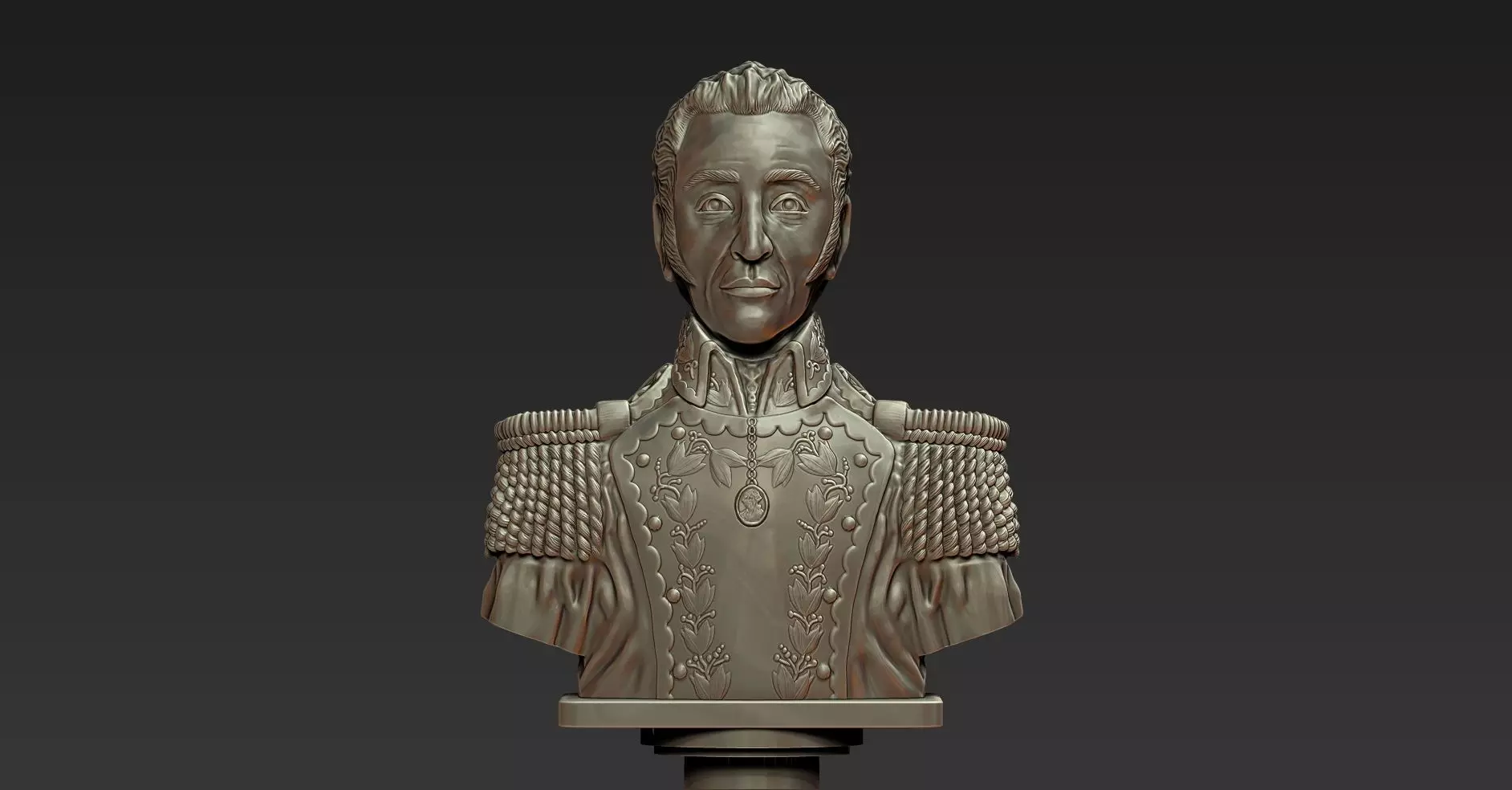 Simon Bolivar Bust 3D print model