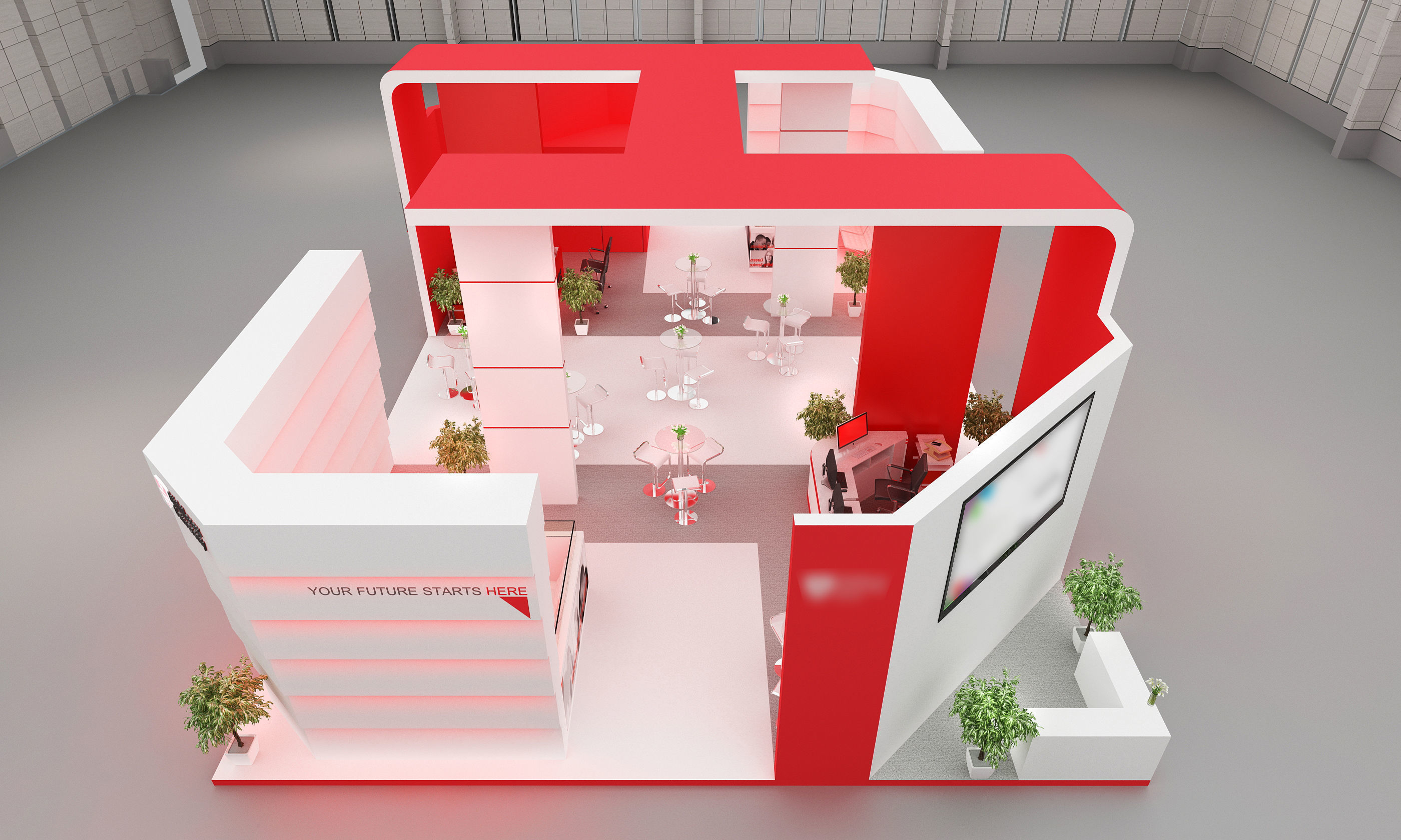 Exhibition Stand Design 00356 Low-poly 3D model_9