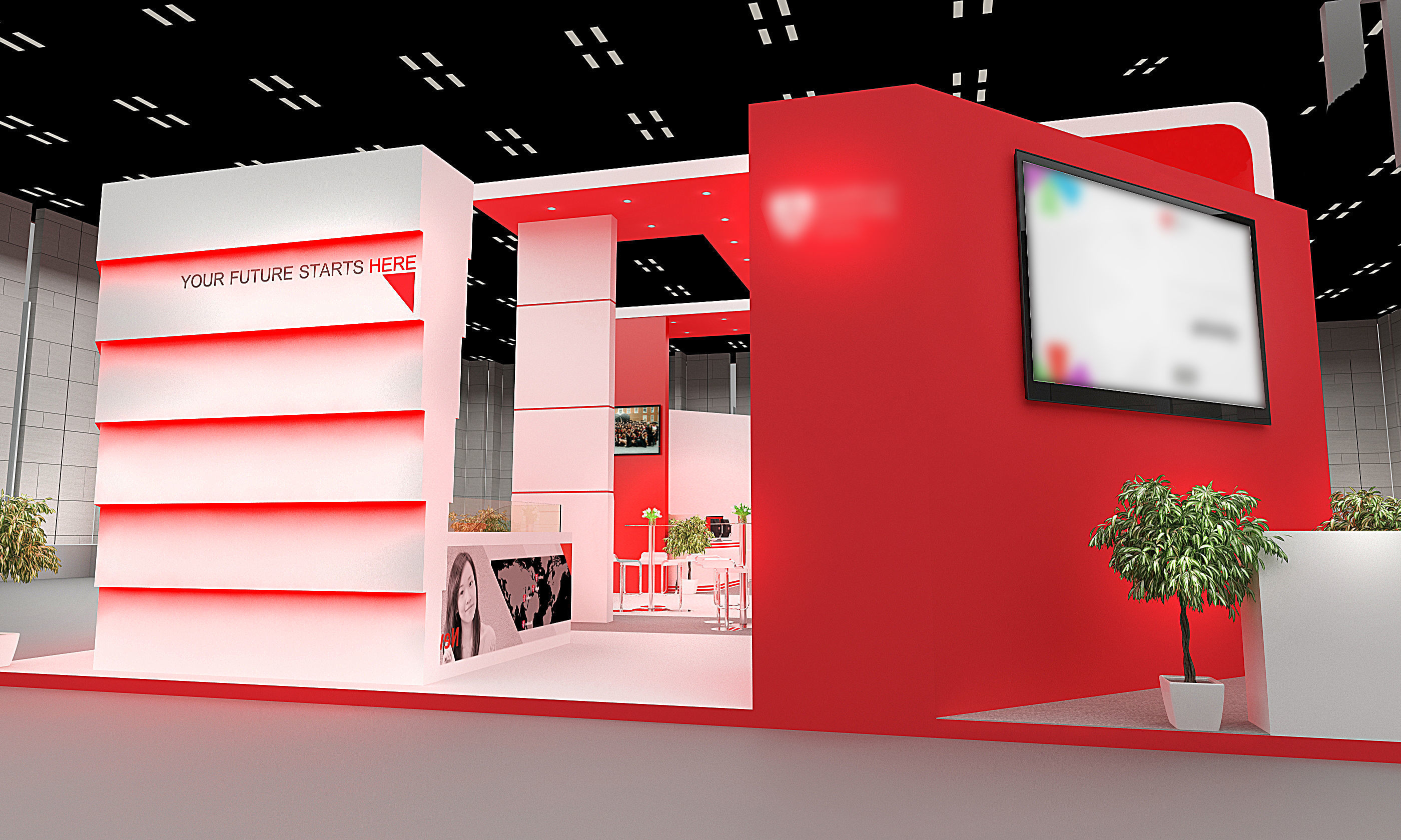 Exhibition Stand Design 00356 Low-poly 3D model_6