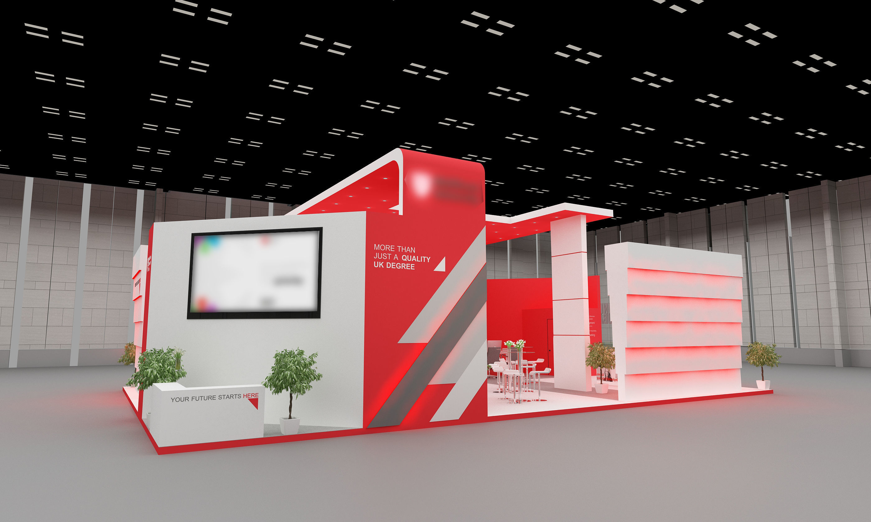 Exhibition Stand Design 00356 Low-poly 3D model_2