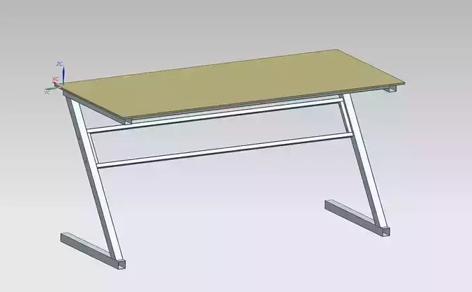furniture desk with metal frame