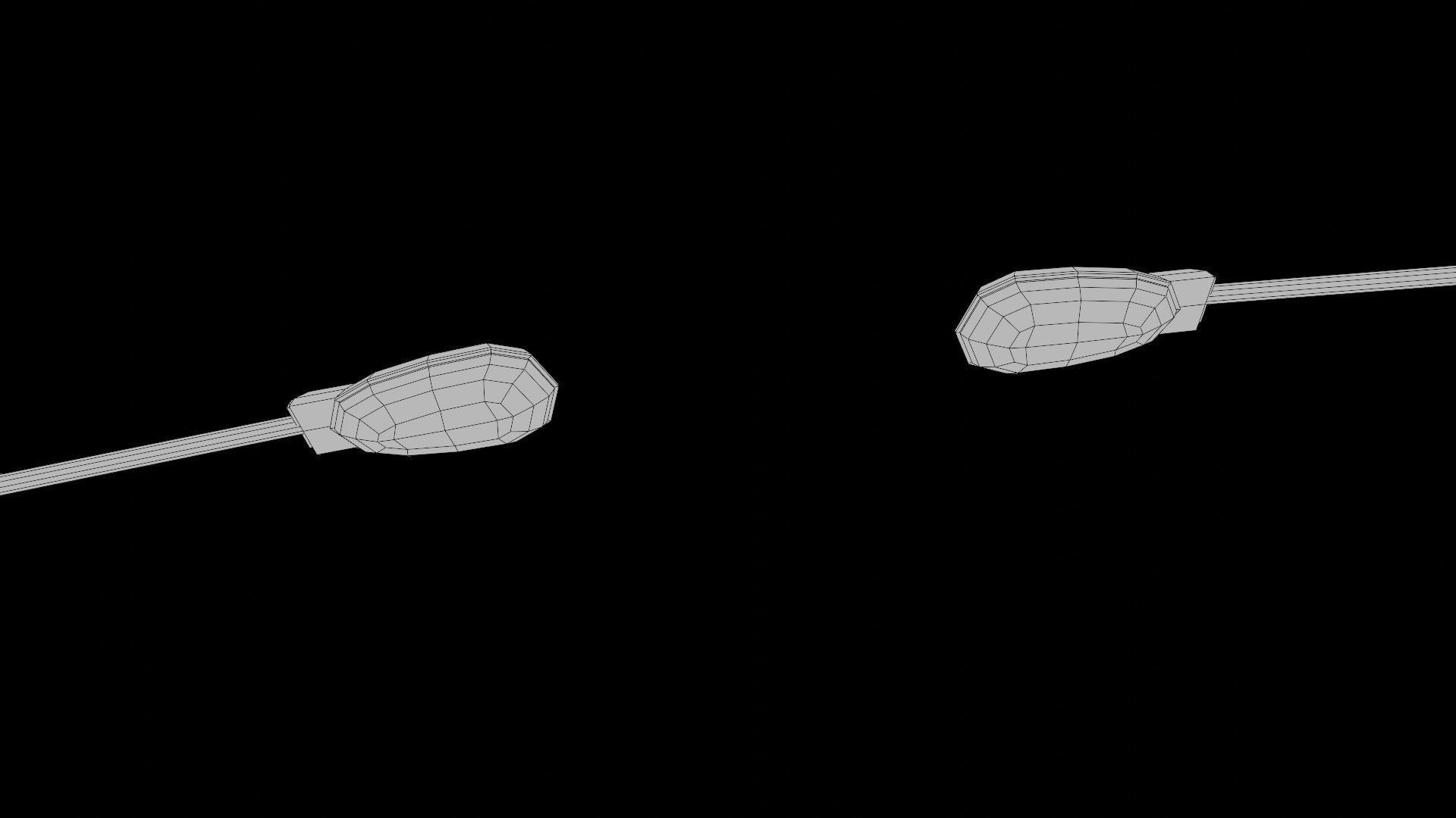 lowpoly street lights Low-poly 3D model_9