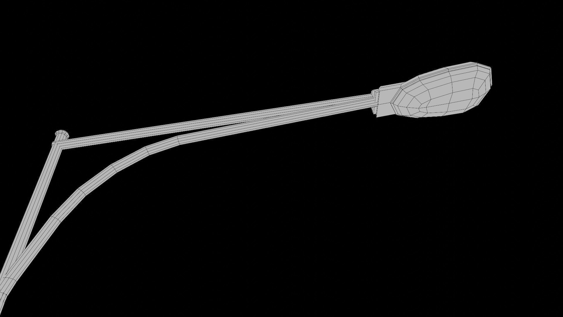 lowpoly street lights Low-poly 3D model_8