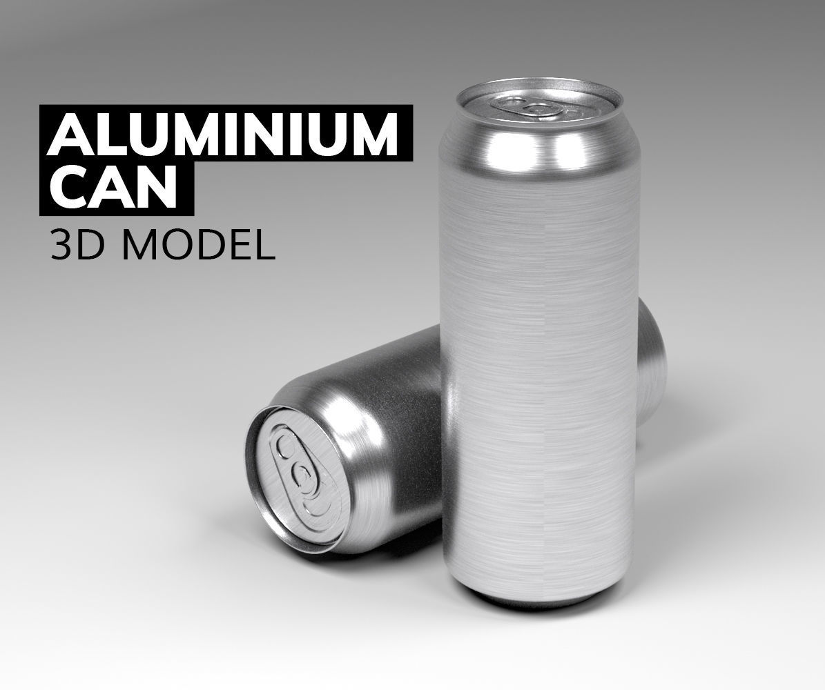 Aluminum soda big can 3D model  3D model_2