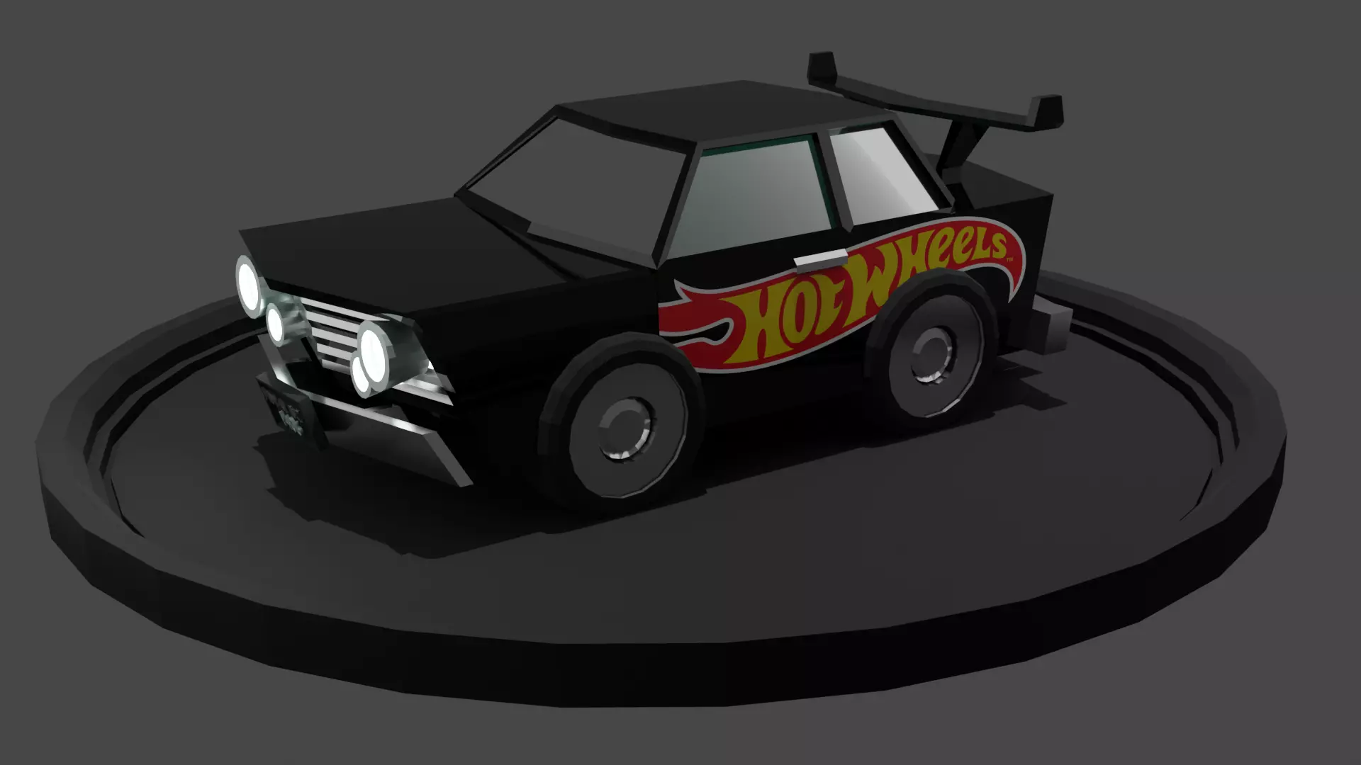 3D hotwheel low poly car Free low-poly 3D model