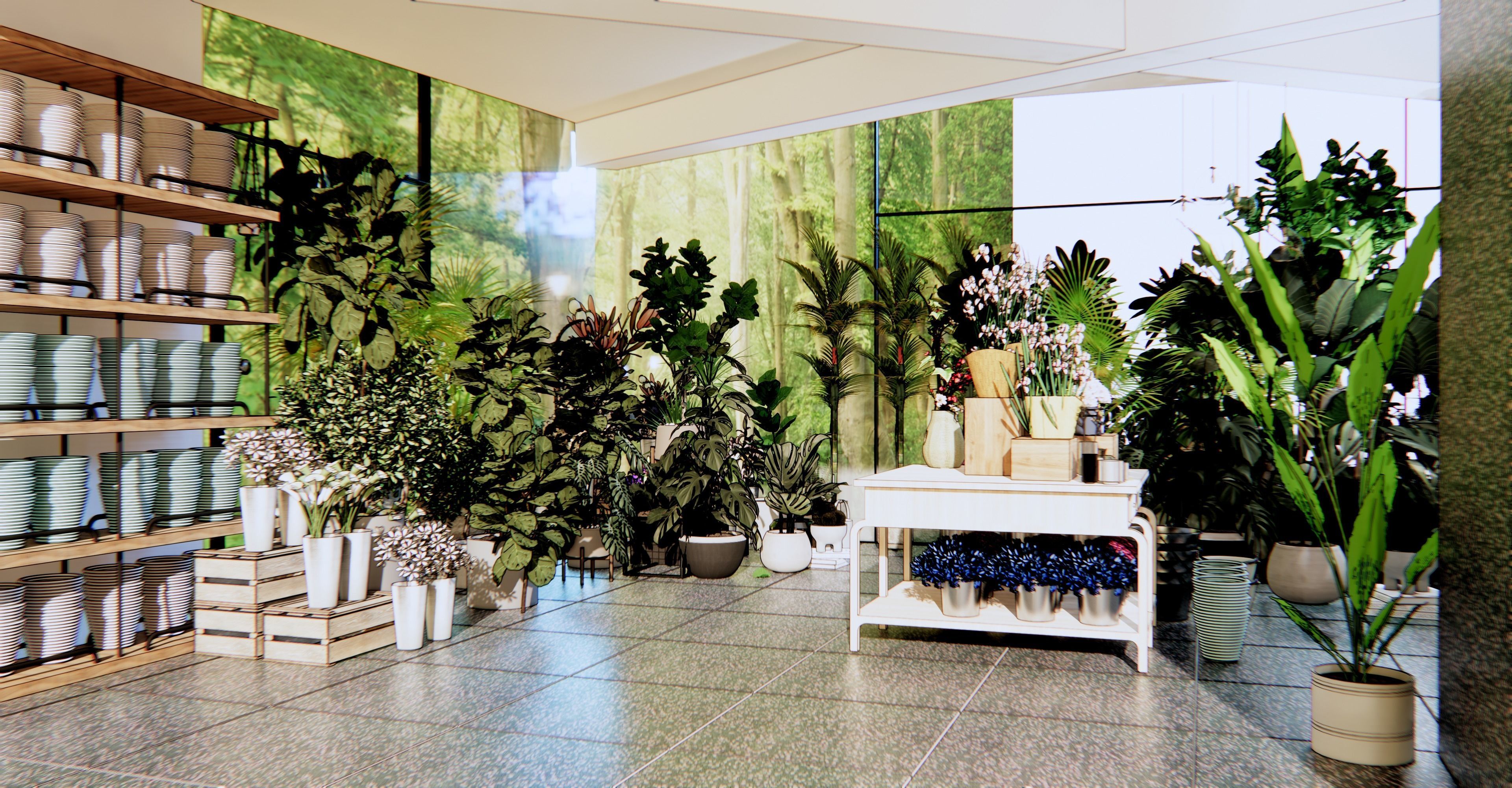 flower shop 3D model_1