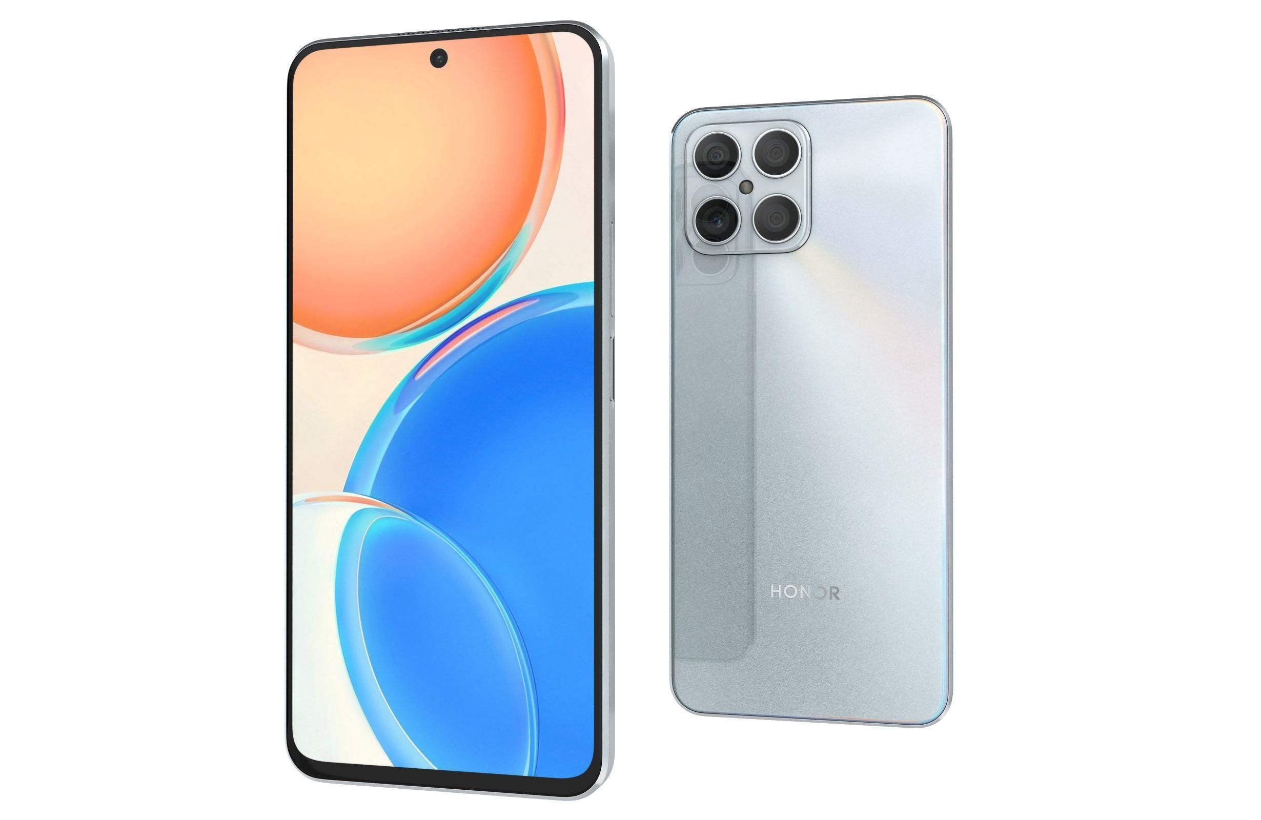 Honor X8 White 3D model_6