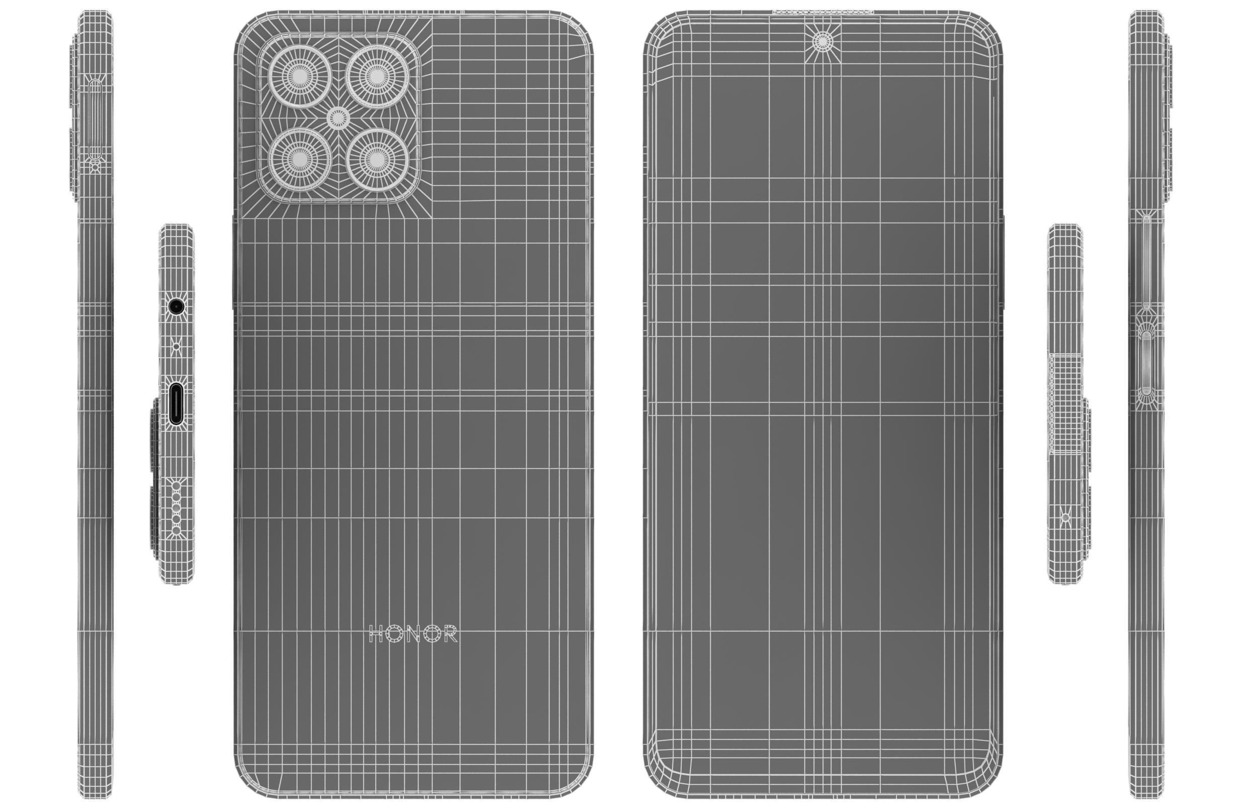 Honor X8 White 3D model_16