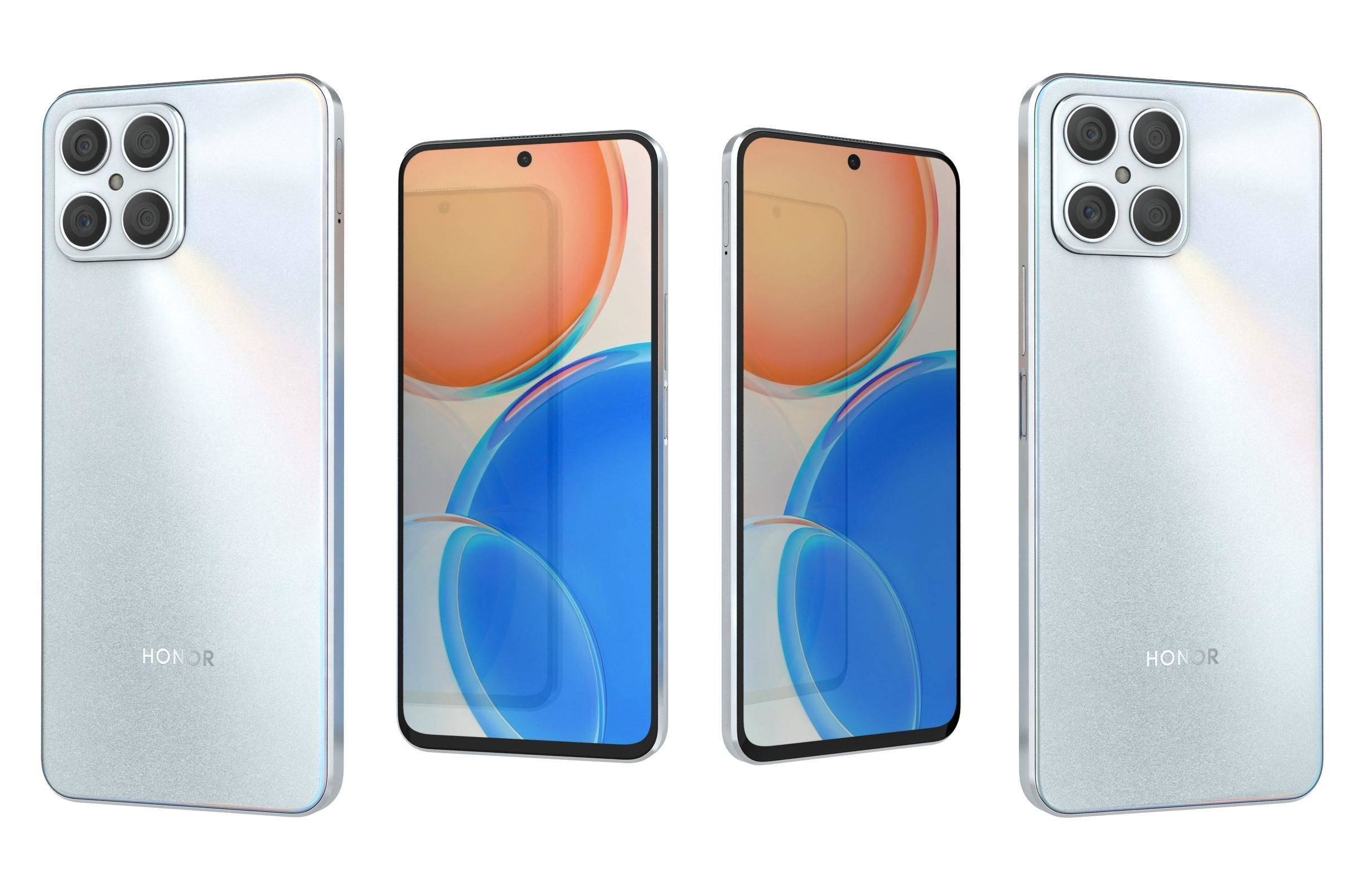 Honor X8 White 3D model_3