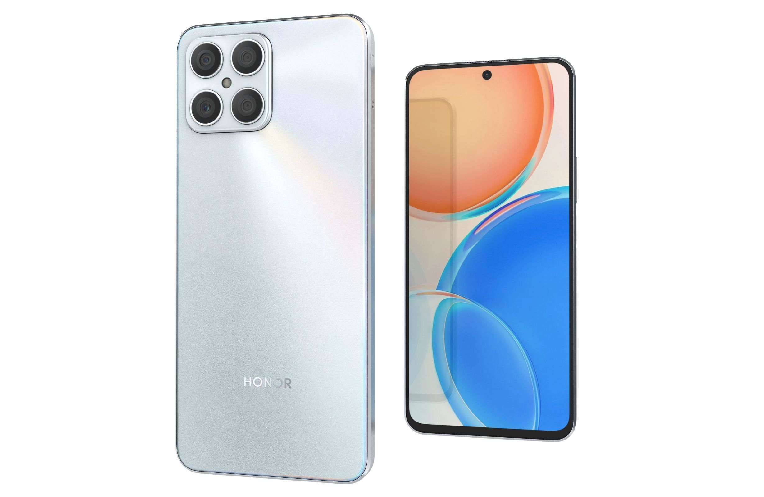 Honor X8 White 3D model_7