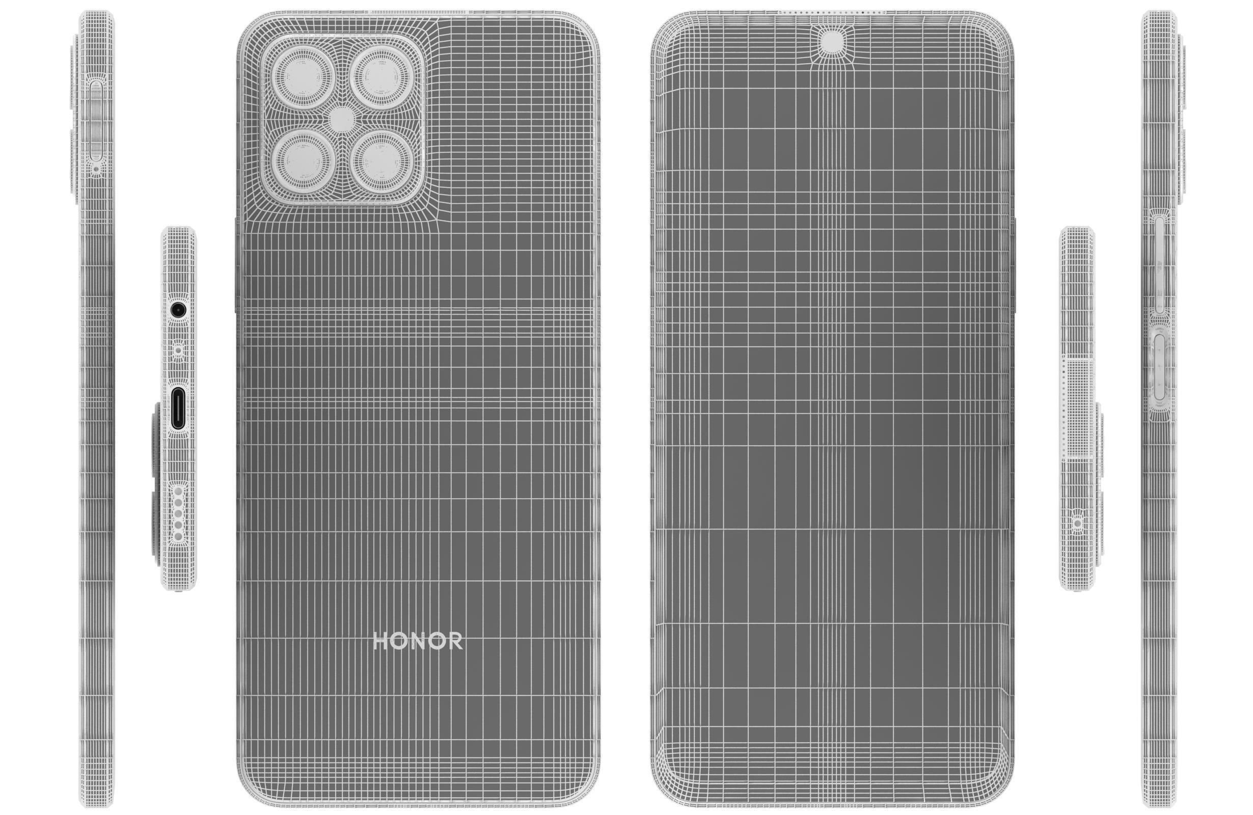 Honor X8 White 3D model_17