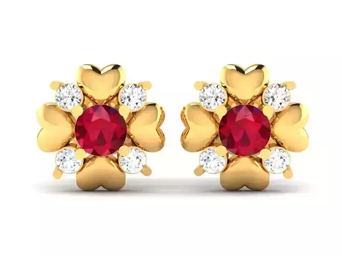 Women Diamond Heart Earrings