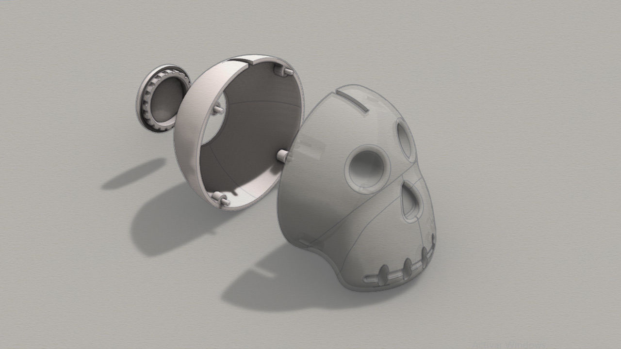 Skull Piggybank 3D print model_10