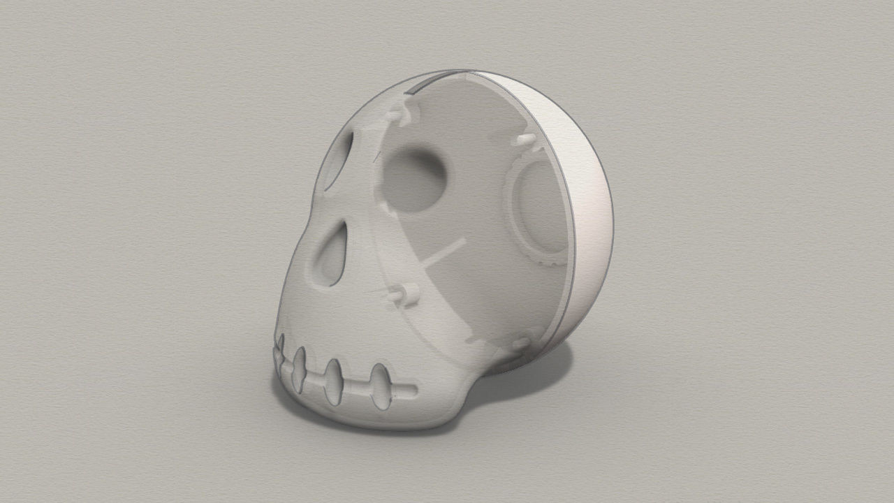 Skull Piggybank 3D print model_1