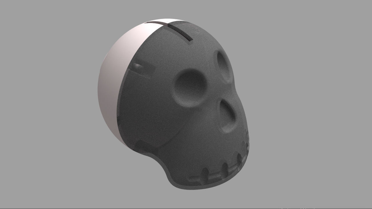 Skull Piggybank 3D print model_7