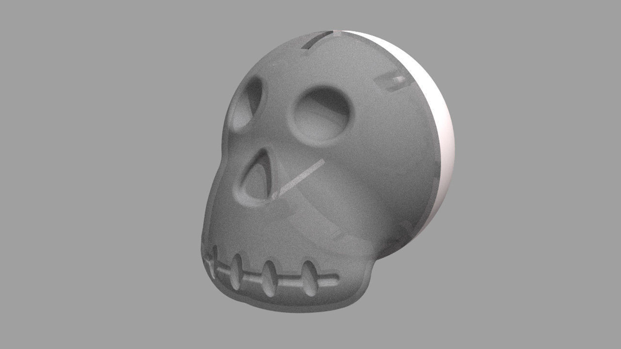 Skull Piggybank 3D print model_8