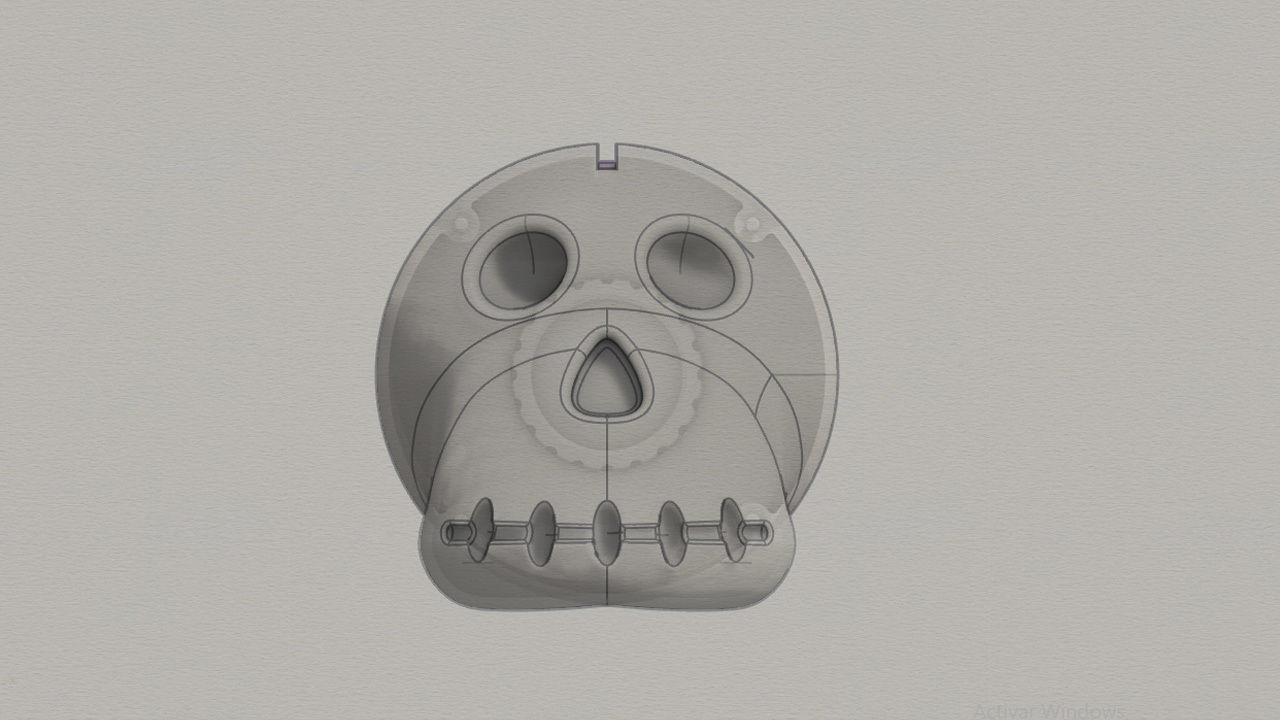 Skull Piggybank 3D print model_2