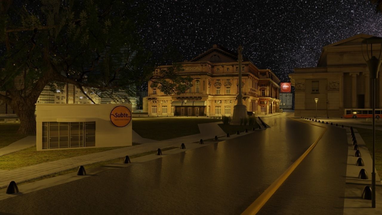Buenos Aires City day and night 3D model_16