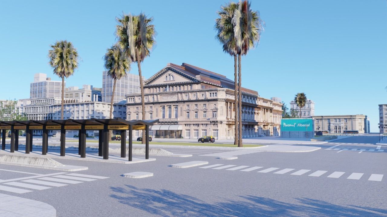 Buenos Aires City day and night 3D model_40