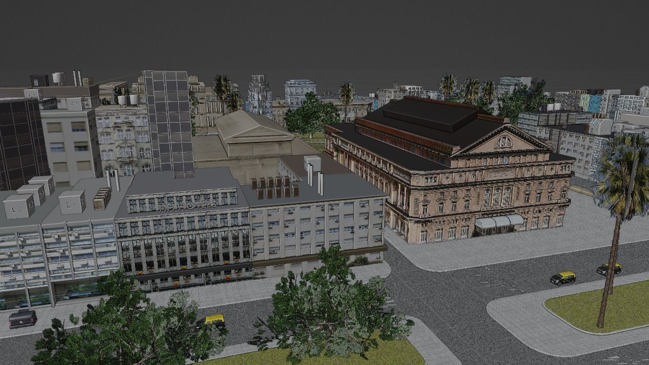 Buenos Aires City day and night 3D model_45