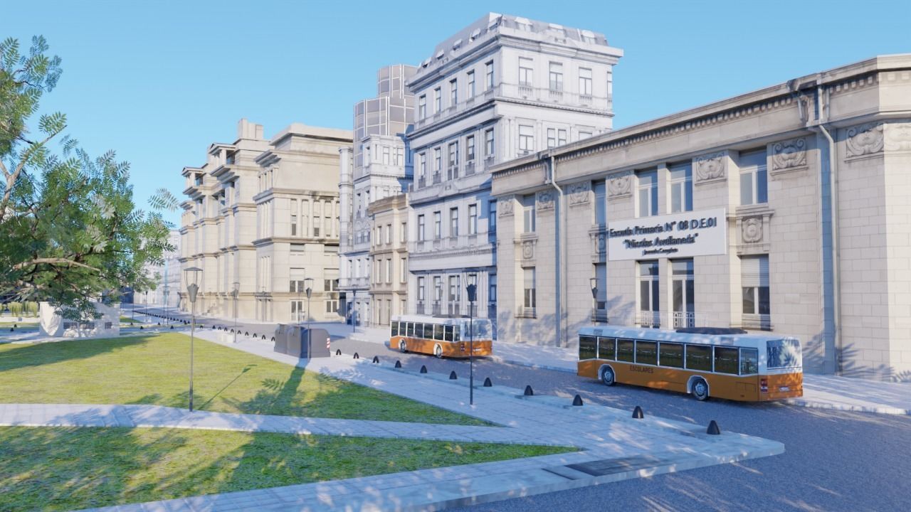 Buenos Aires City day and night 3D model_13