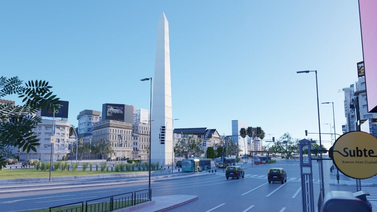 Buenos Aires City day and night 3D model_35