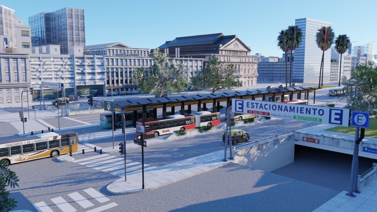 Buenos Aires City day and night 3D model_10