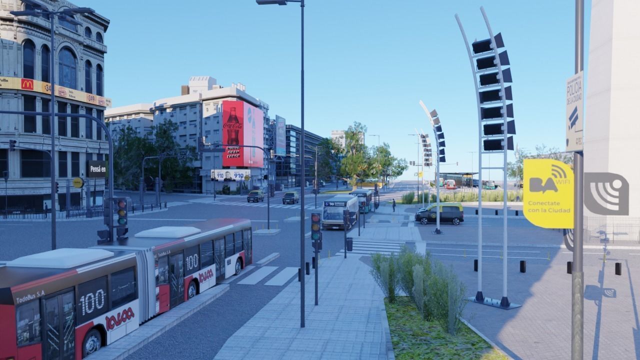 Buenos Aires City day and night 3D model_23