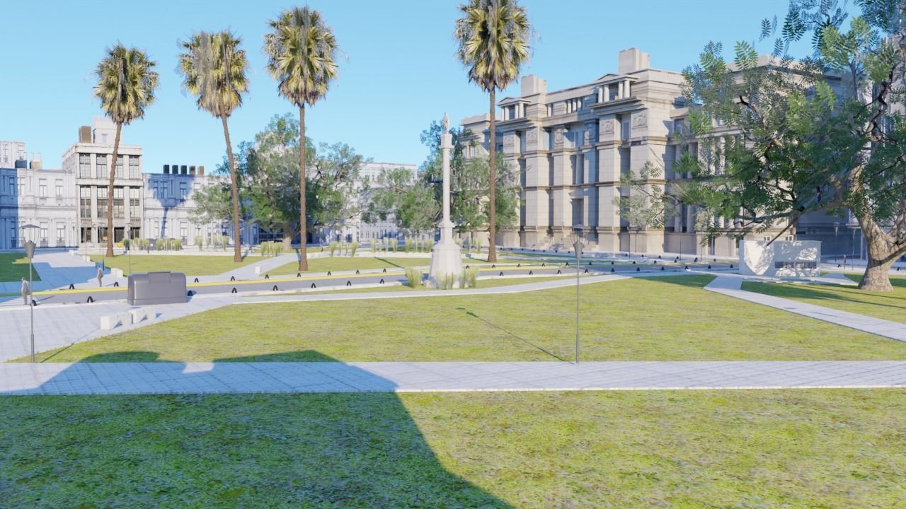 Buenos Aires City day and night 3D model_7