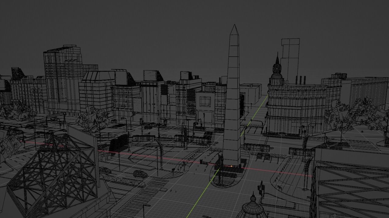 Buenos Aires City day and night 3D model_42