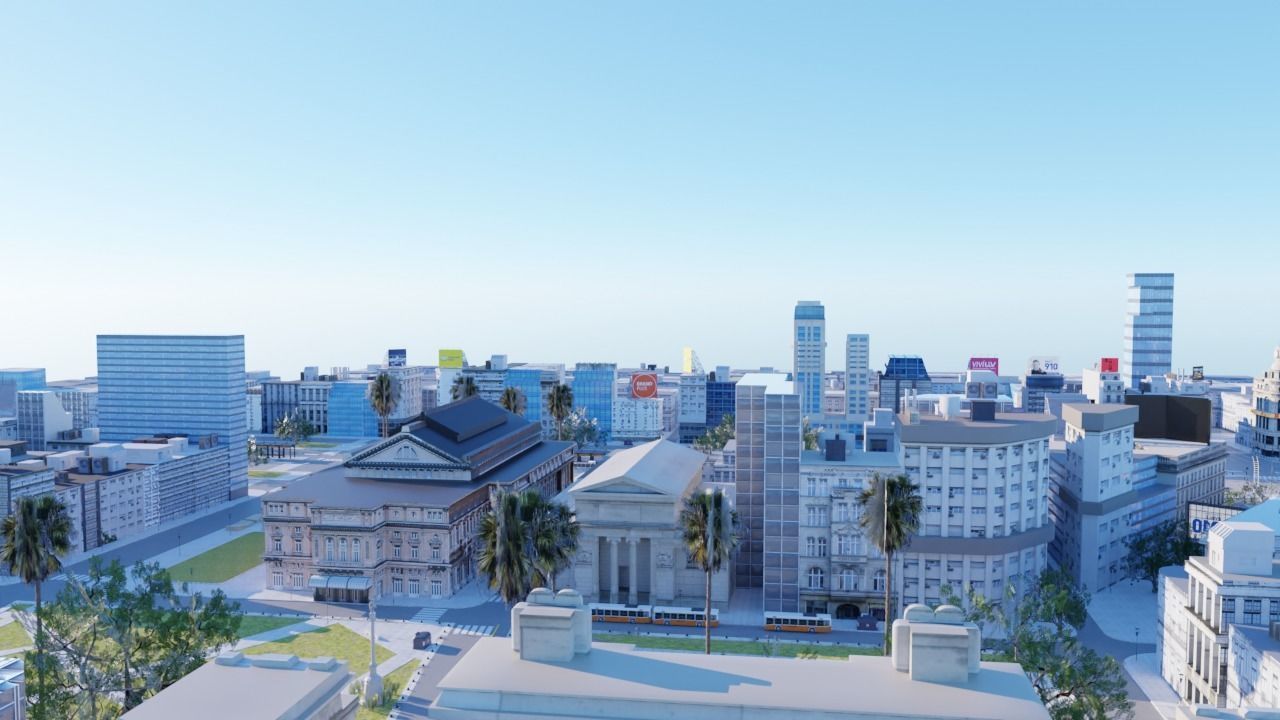 Buenos Aires City day and night 3D model_22