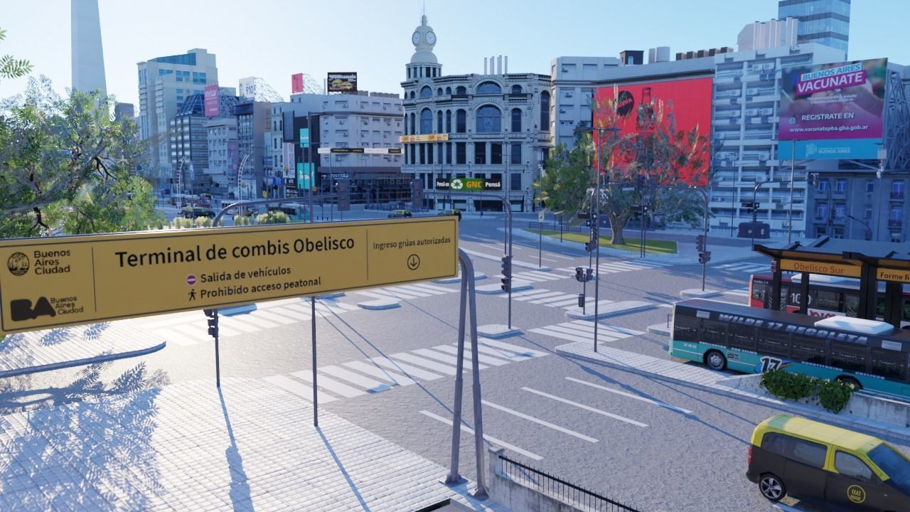 Buenos Aires City day and night 3D model_11