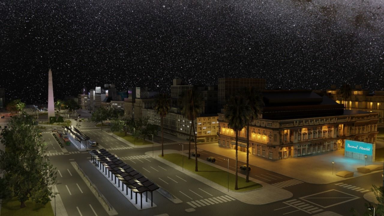 Buenos Aires City day and night 3D model_27