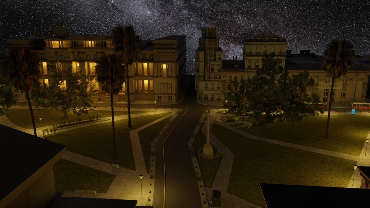Buenos Aires City day and night 3D model_26