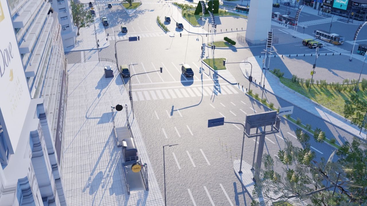 Buenos Aires City day and night 3D model_18