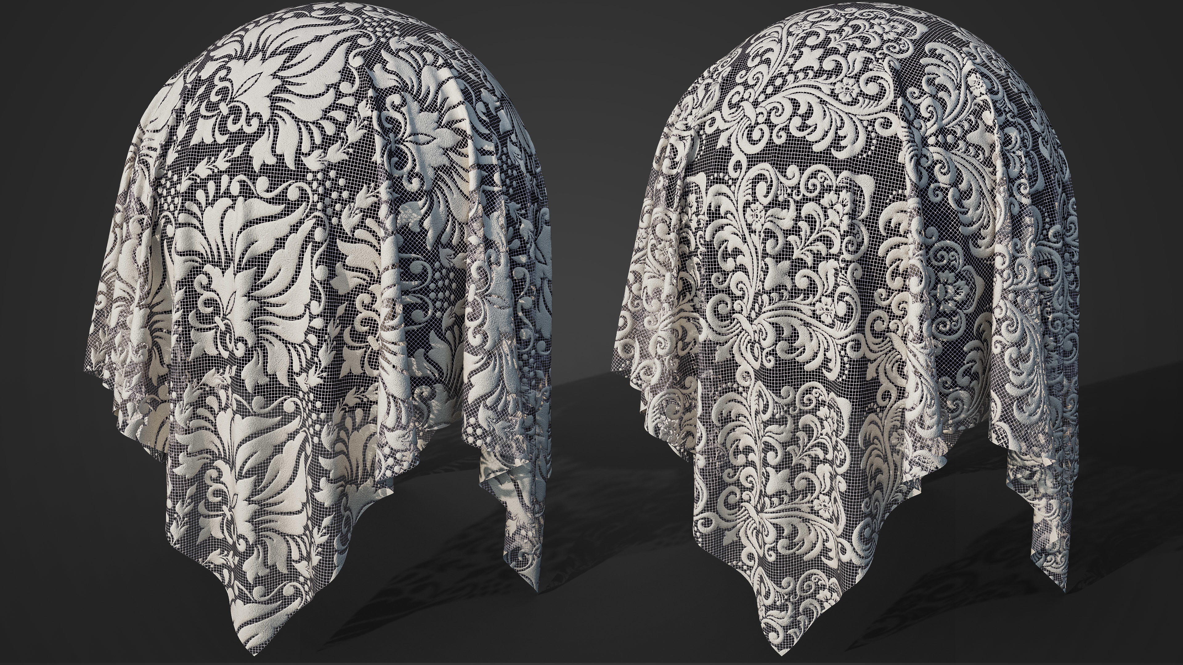 50 Lace Fabric Texture Sbsar VideoTutorial Vol01 3D model_11