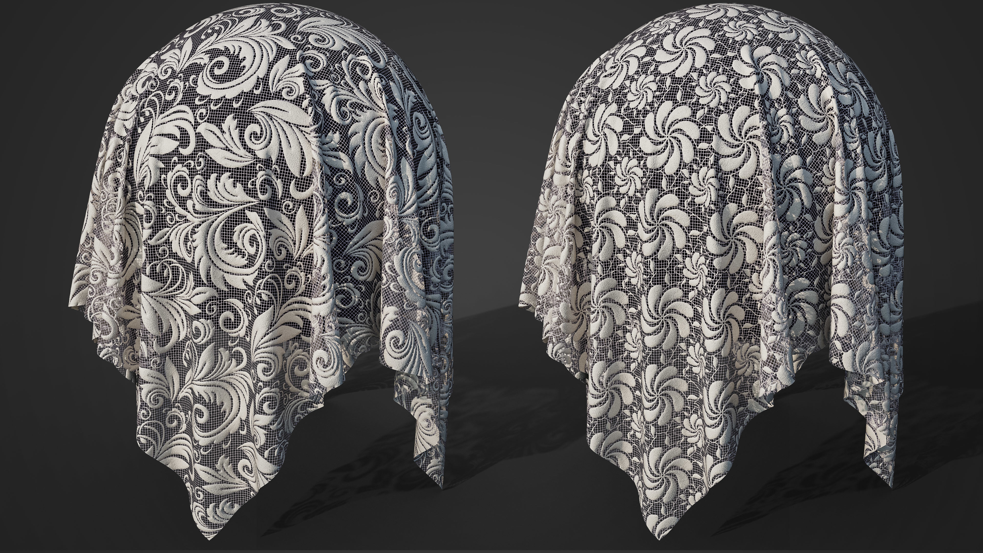 50 Lace Fabric Texture Sbsar VideoTutorial Vol01 3D model_9