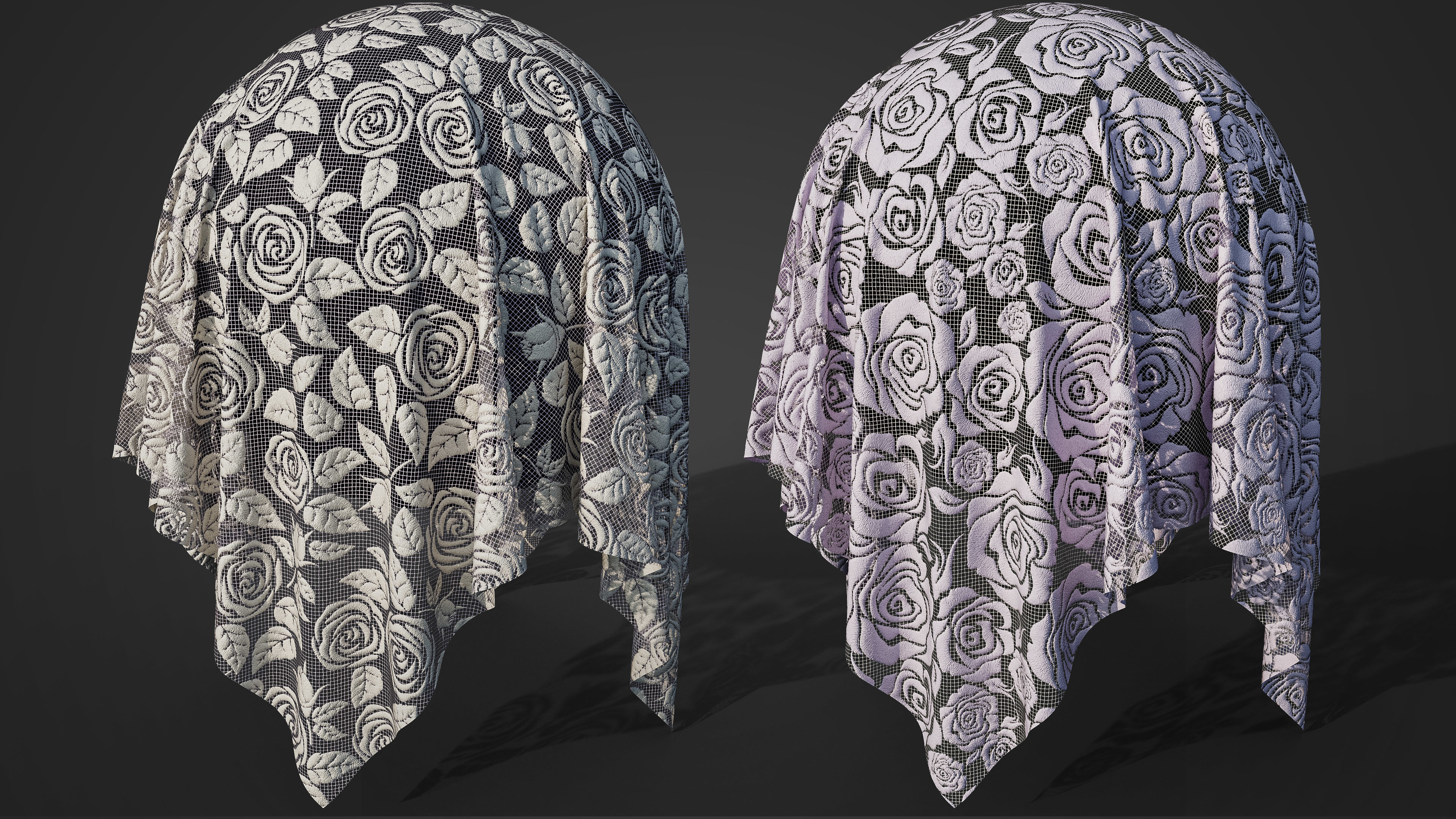 50 Lace Fabric Texture Sbsar VideoTutorial Vol01 3D model_14