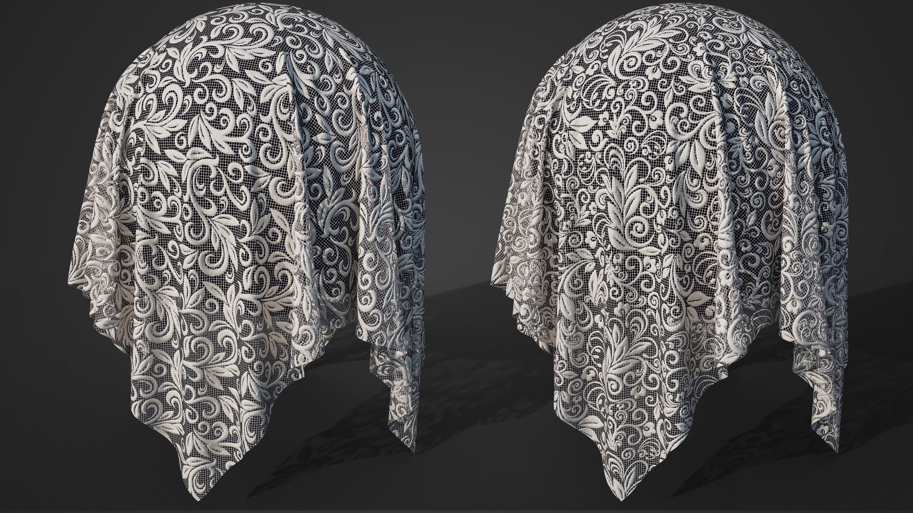 50 Lace Fabric Texture Sbsar VideoTutorial Vol01 3D model_8