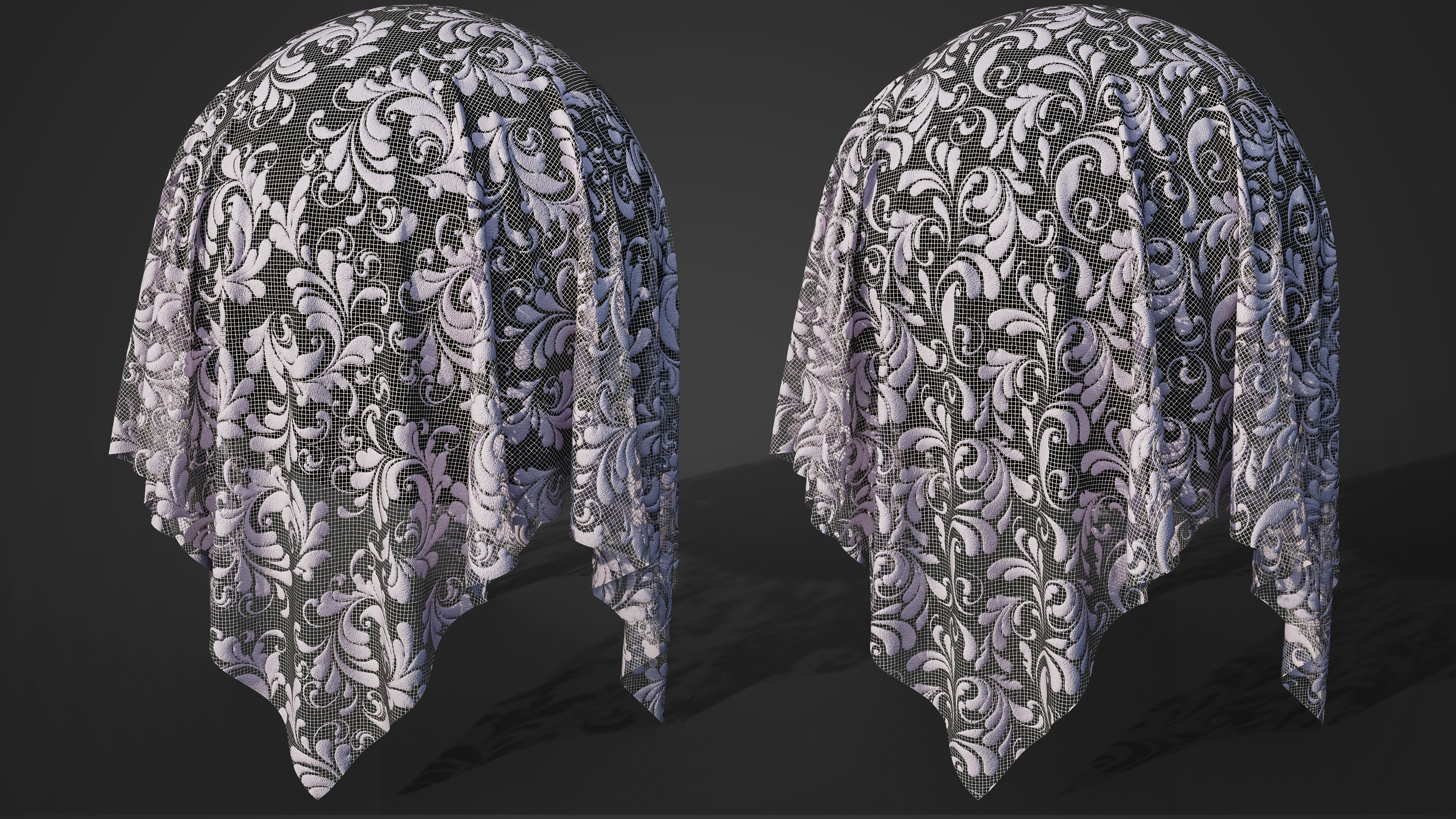 50 Lace Fabric Texture Sbsar VideoTutorial Vol01 3D model_4