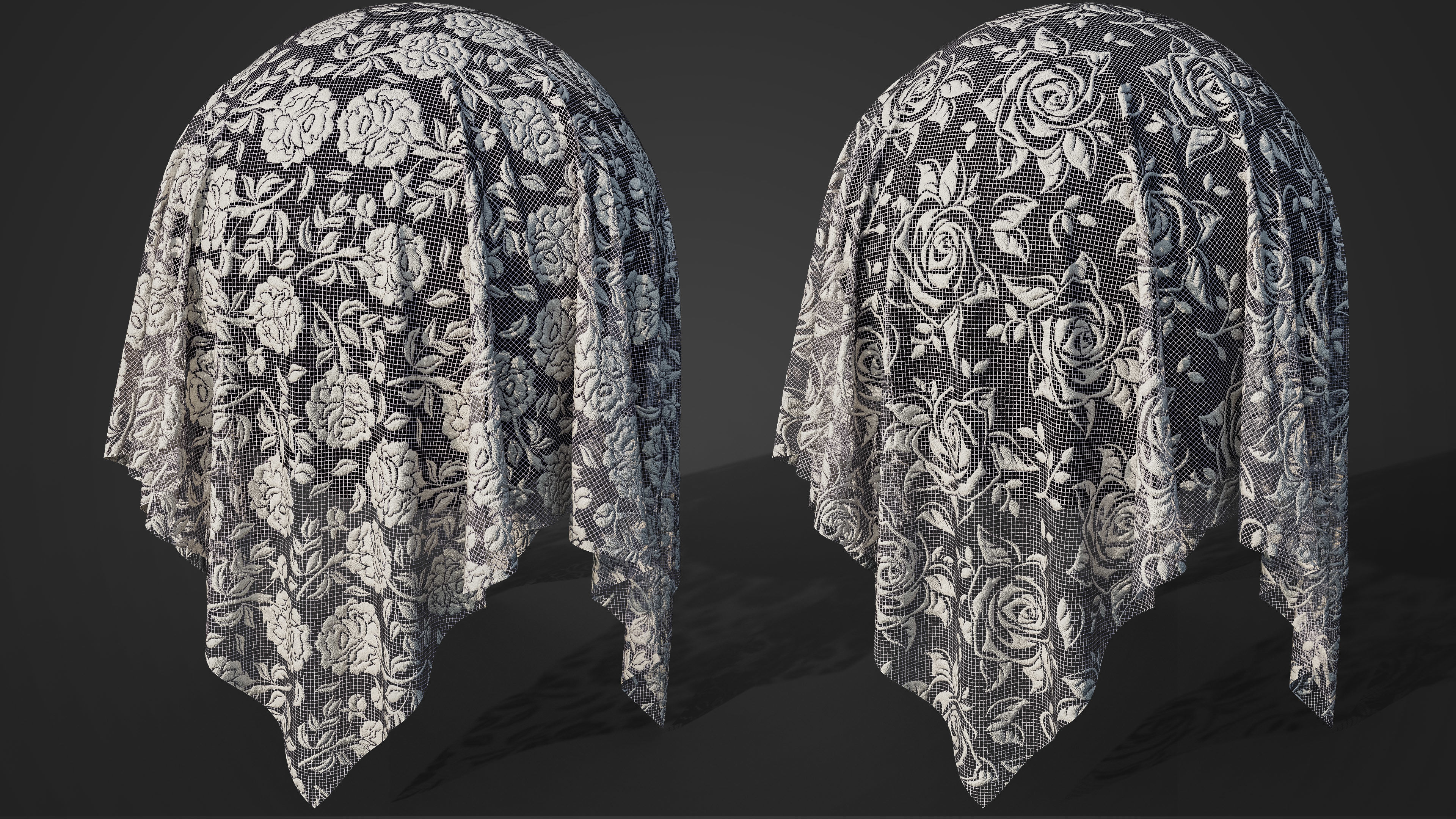 50 Lace Fabric Texture Sbsar VideoTutorial Vol01 3D model_13