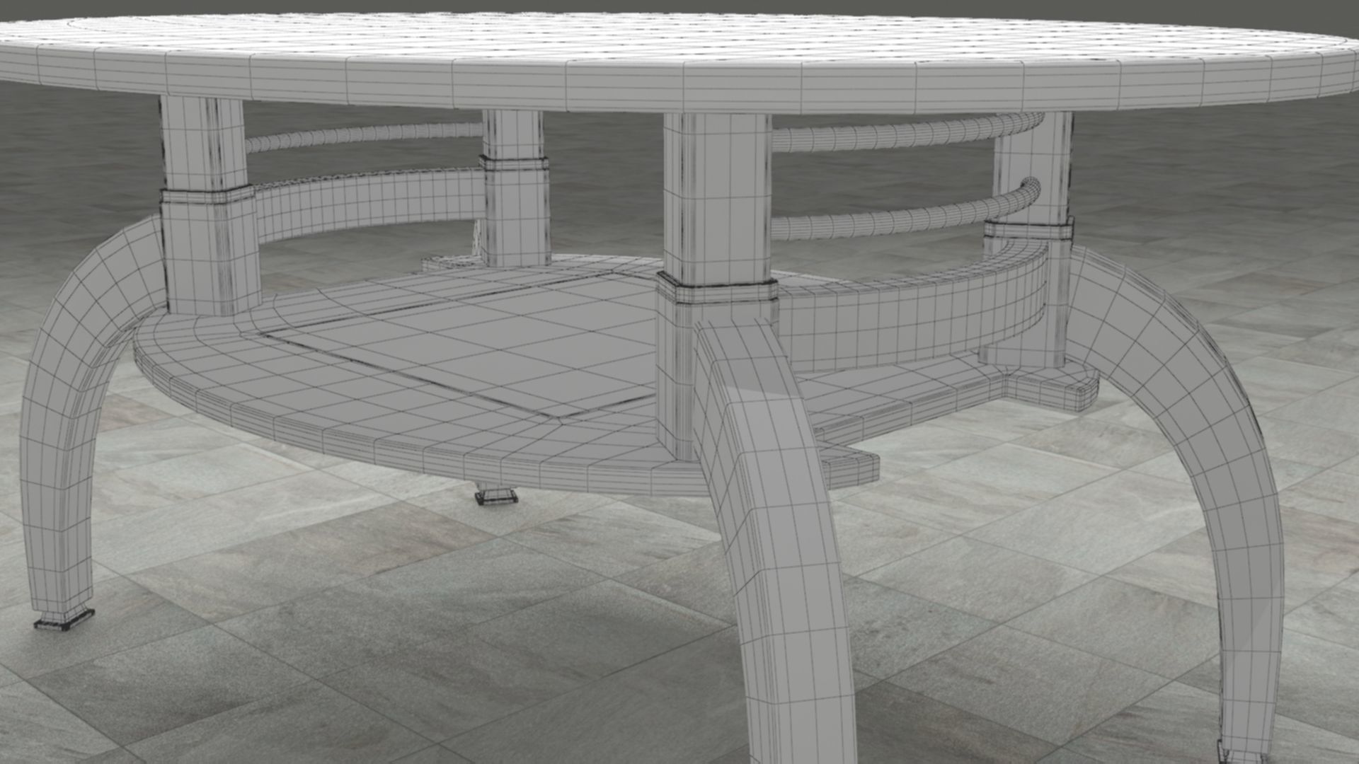 Teapoy Table TT1 3D model_7