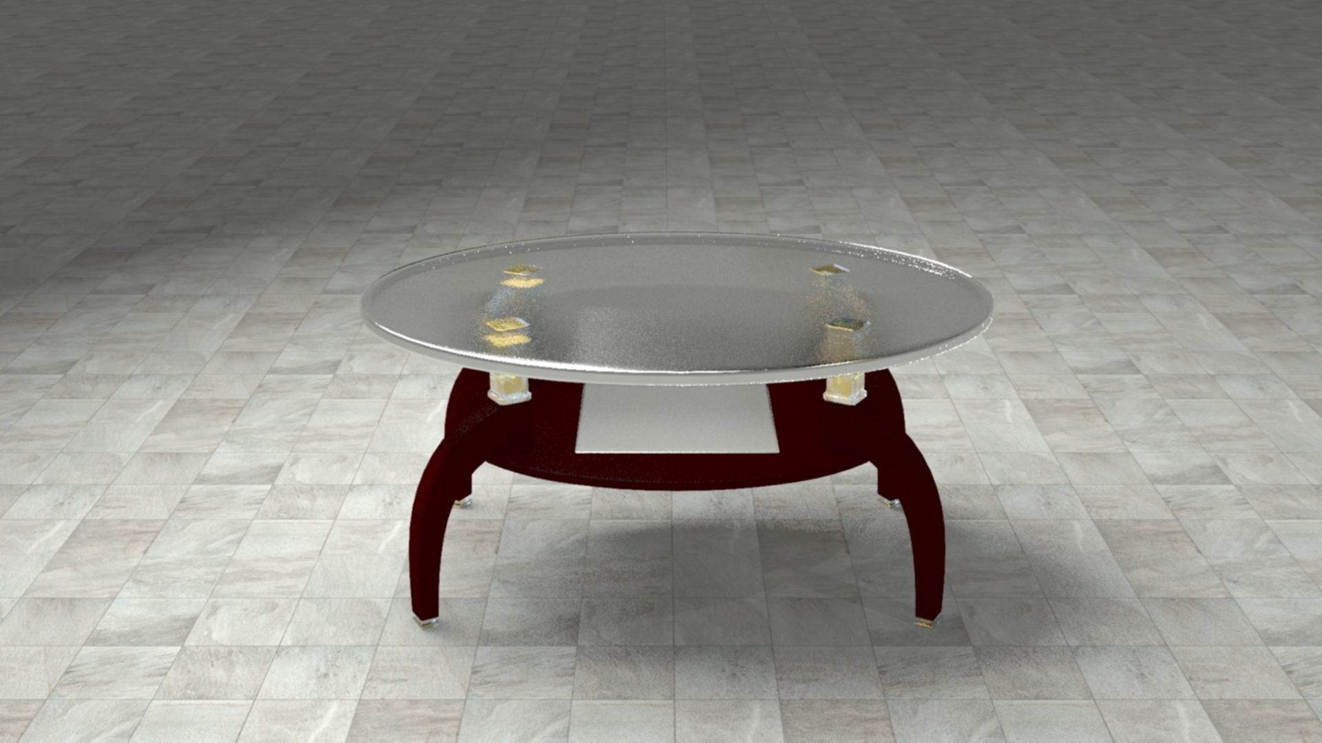 Teapoy Table TT1 3D model_1