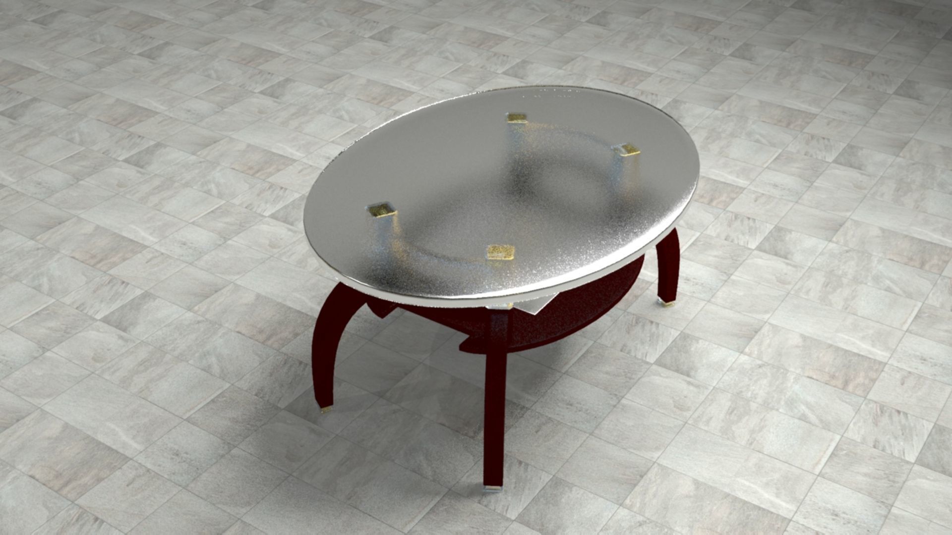 Teapoy Table TT1 3D model_2