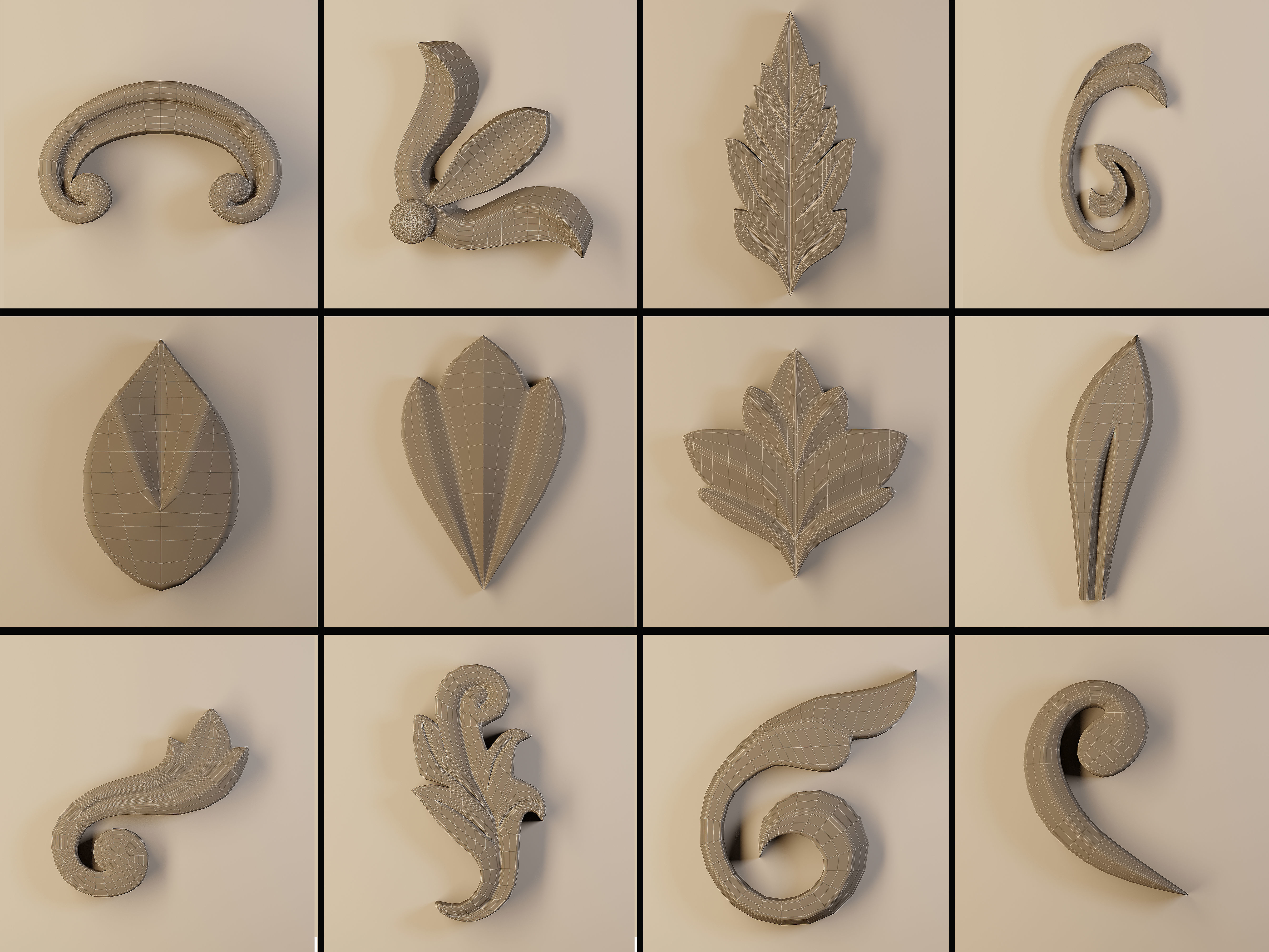 Ornament 3D Model-vol2 3D model_1